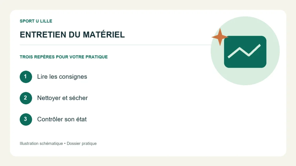Nettoyer, sécher et contrôler le matériel